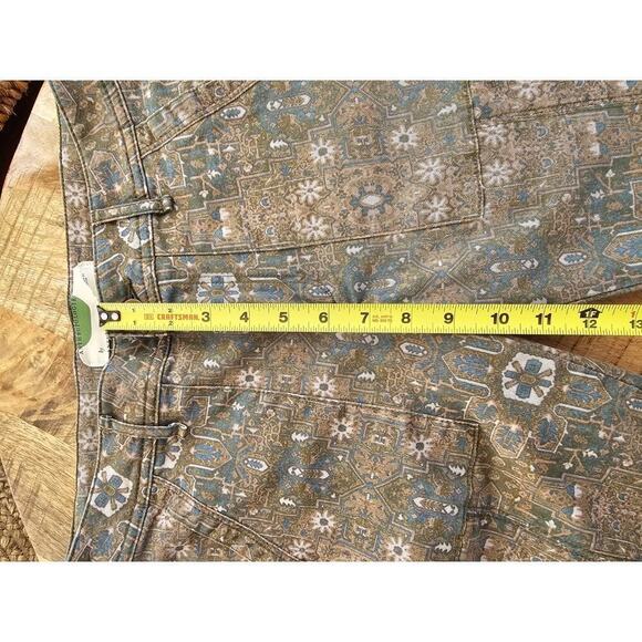 ANTHROPOLOGIE Pilcro & Letterpress Skinny Denim Jeans Paisley Size 27 Boho - Picture 8 of 10